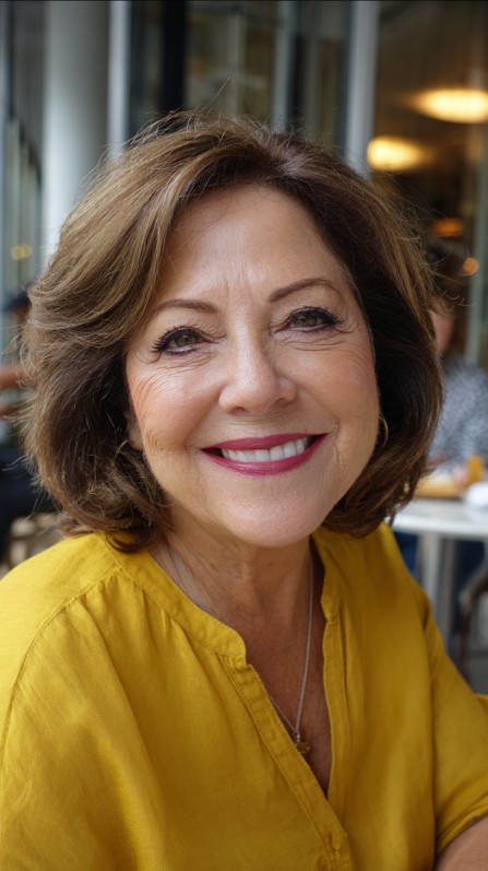 Chic Voluminous Neck-Length Haircut with Soft Waves