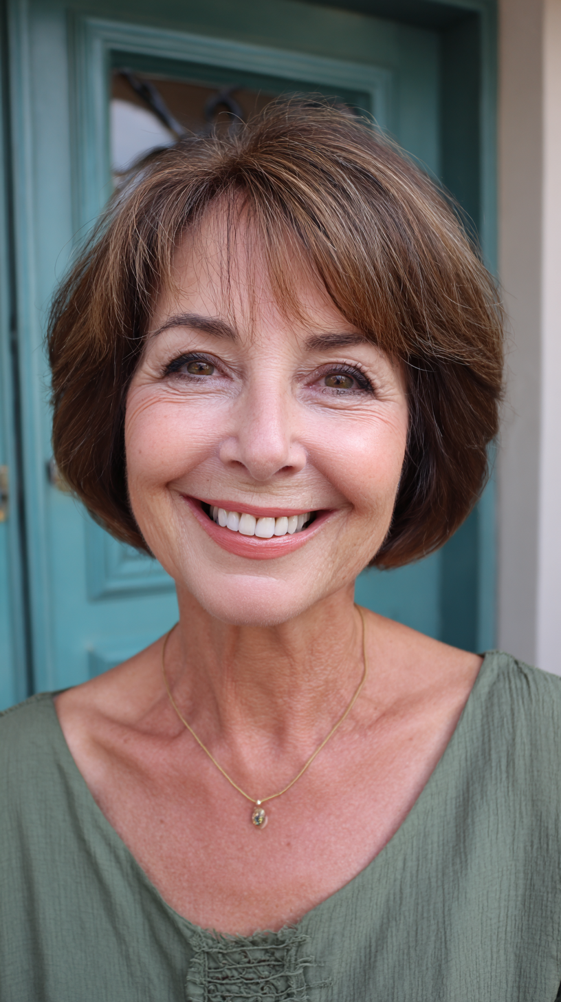 Classic Softly Curled Bob with Gentle Framing Layers