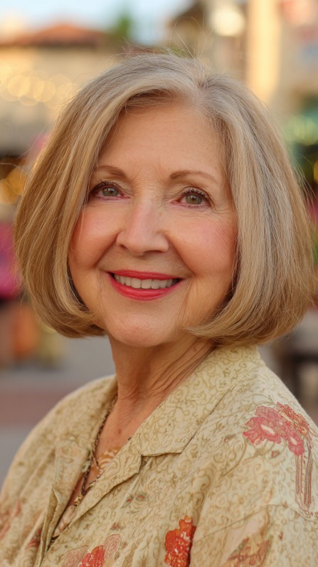 Classic Softly Curled Neck-Length Bob