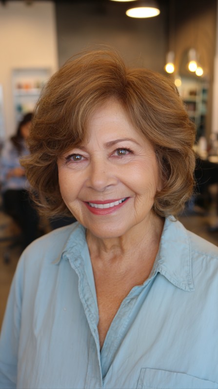 Classic Textured Neck-Length Cut with Gentle Volume