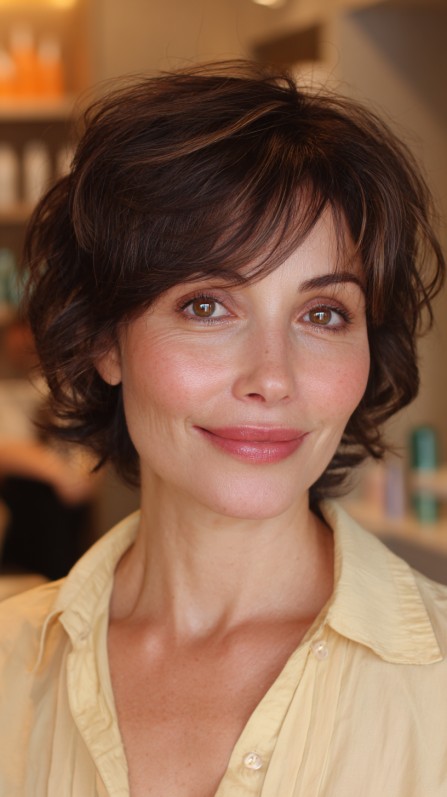 Effortlessly Chic Layered Bob with Soft Waves