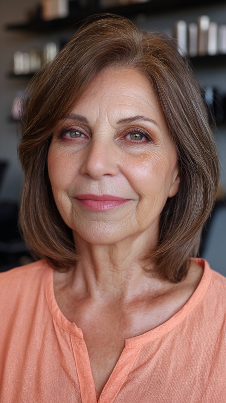 Elegant Layered Shoulder-Length Cut with Subtle Movement