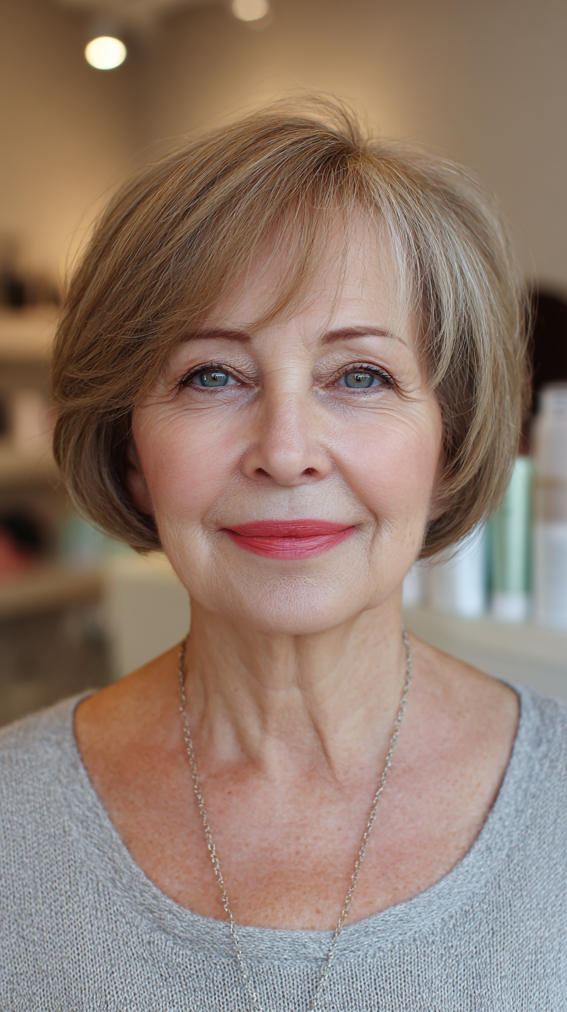 Flattering Textured Short Bob with Subtle Layers