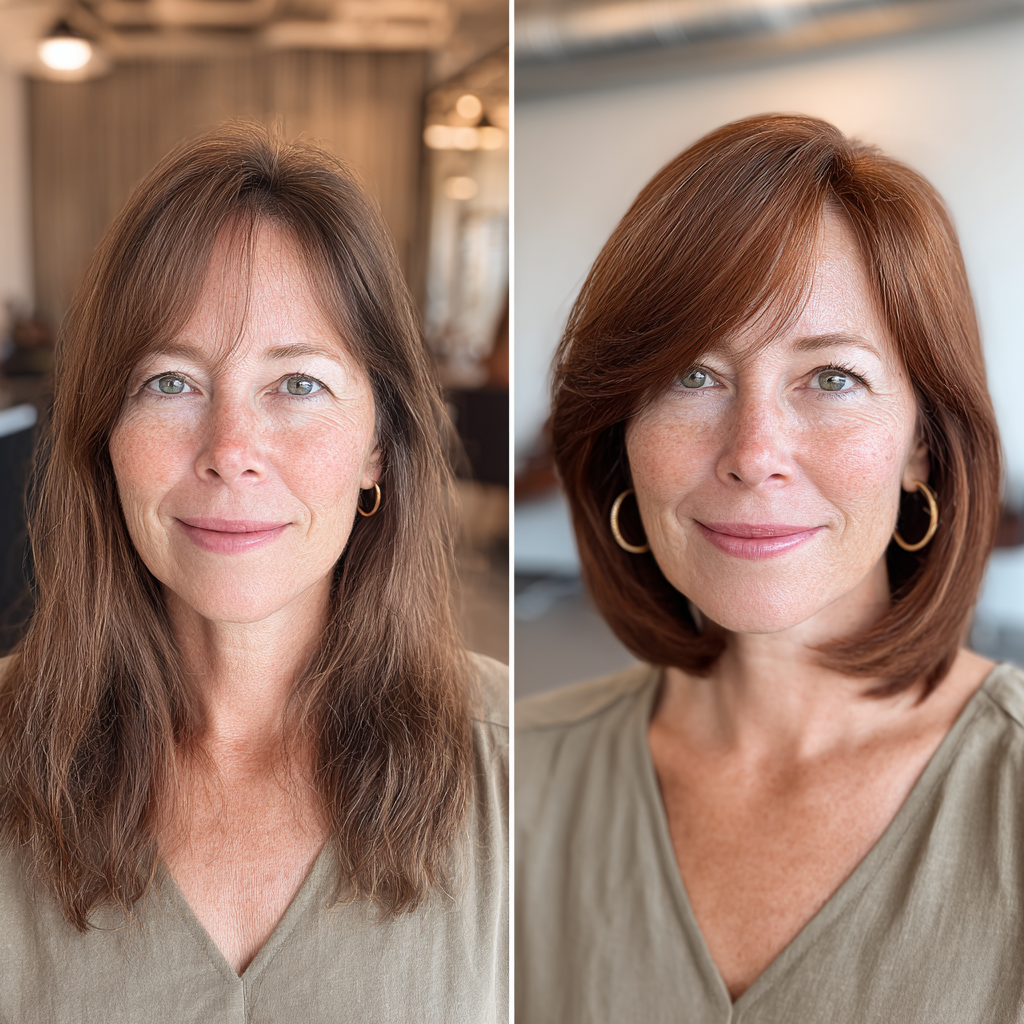 Modern Rich Auburn Bob with Face-Framing Layers