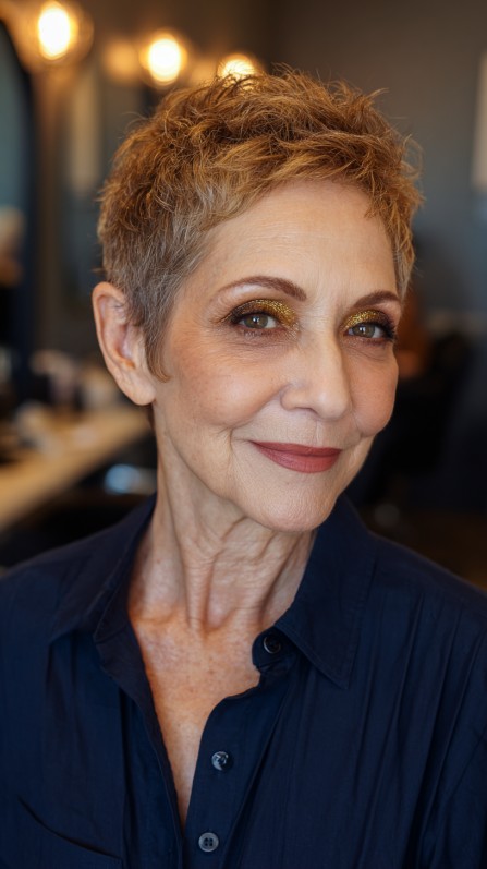 Modern Textured Short Pixie with Soft Volume