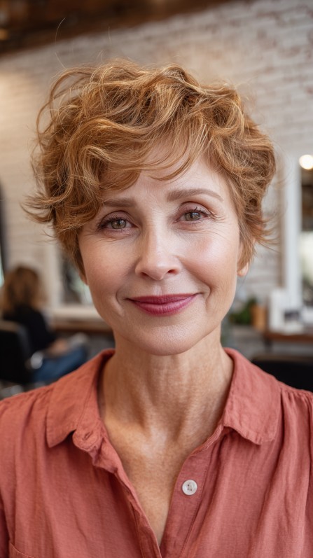 Playful Curly Crop with Soft Volume