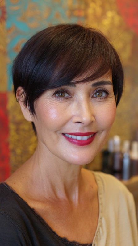 Sleek Textured Pixie Cut with Subtle Volume