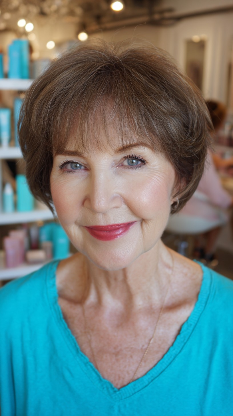 Soft Rounded Pixie Cut with Feathered Layers