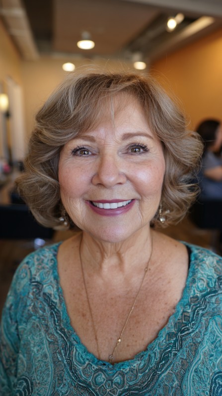 Softly Curled Neck-Length Cut with Gentle Volume