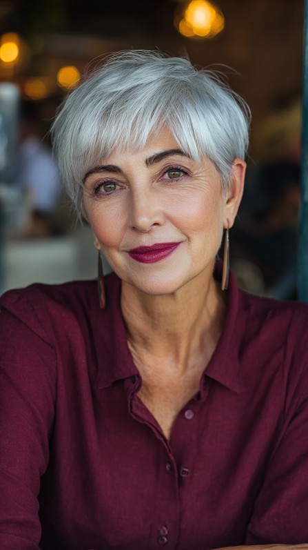 Stylish Short Crop with Soft Feathered Layers