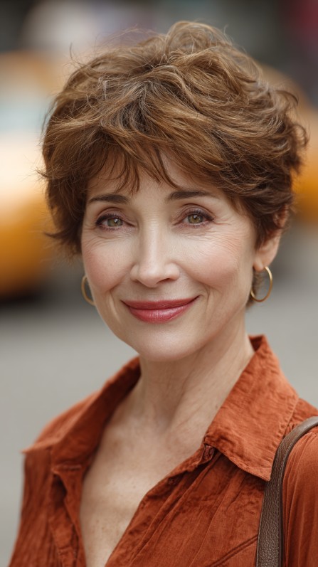 Textured Ear-Length Curly Cut with Soft Volume