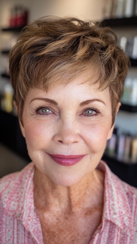 Textured Root-Lift Pixie Cut with Soft Volume