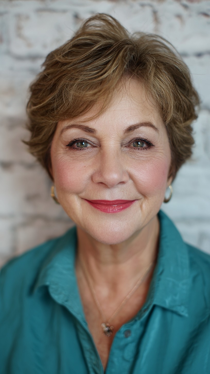 Textured Short Crop with Soft Volume