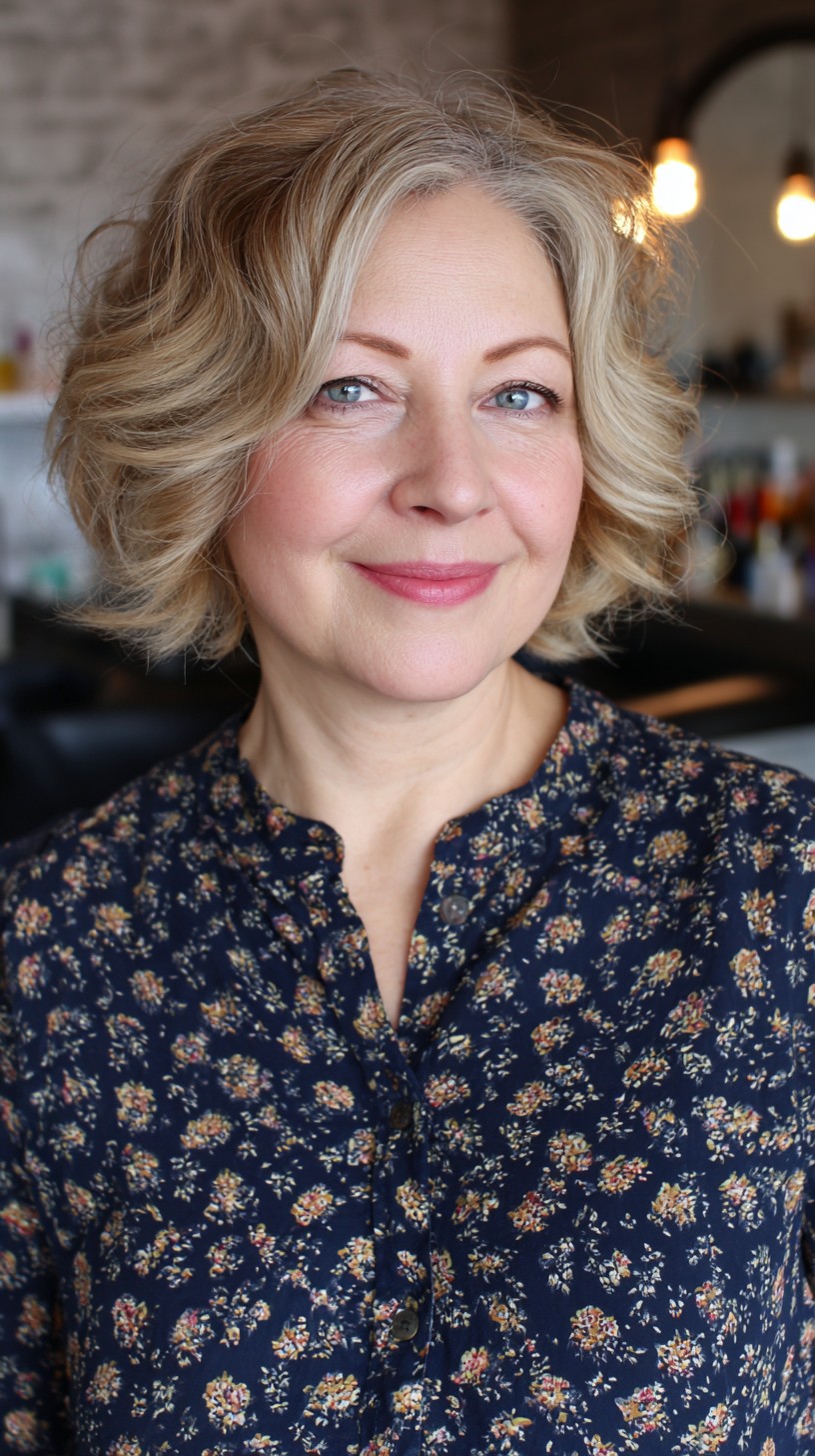 Textured Soft Curls with Subtle Layers