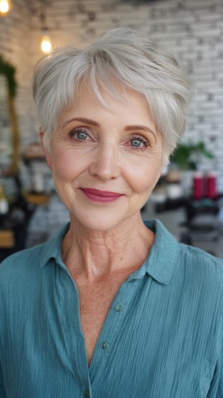 Chic Short Textured Pixie with Soft Waves