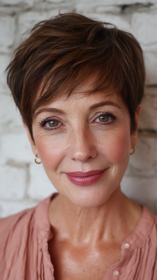 Chic Textured Short Pixie Cut with Subtle Layers