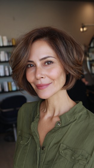 Elegant Textured Bob with Soft Volume