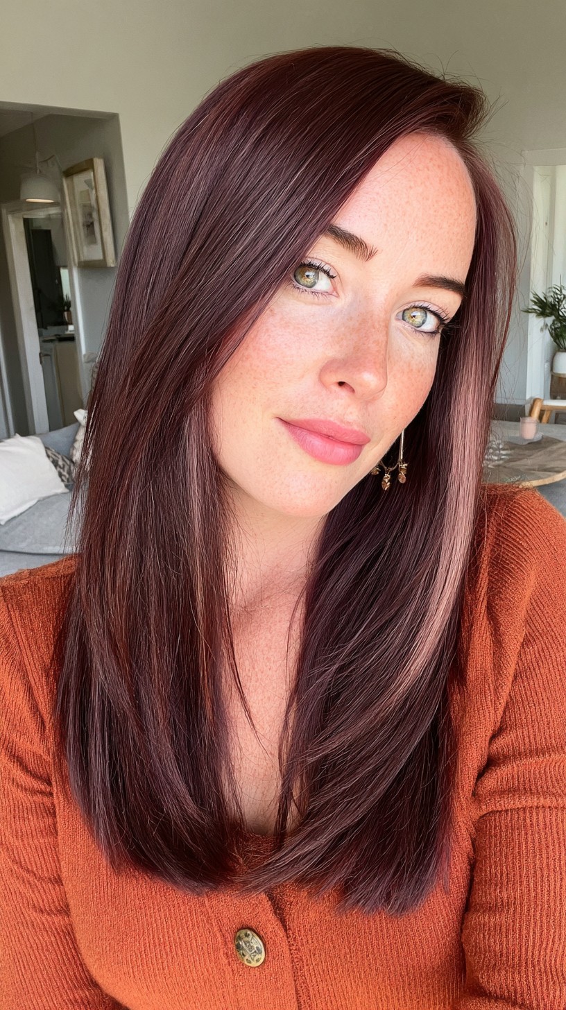 Modern Long Rose Gold Brunette with Soft Dimension