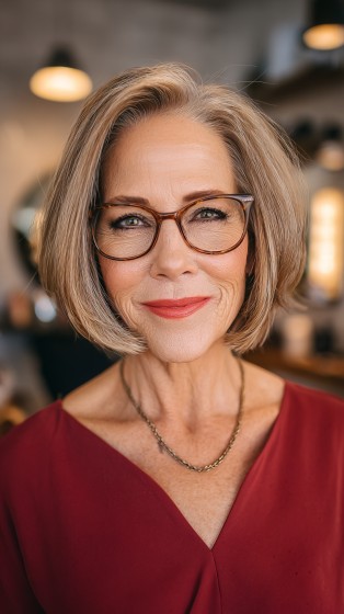 Modern Textured Bob with Subtle Volume