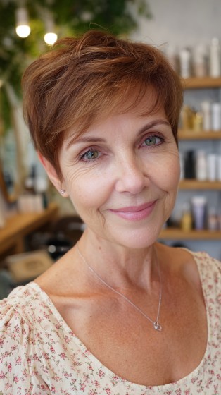 Playful Textured Pixie Cut with Subtle Layers