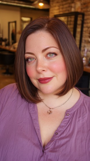 Sleek A-Line Bob with Subtle Volume