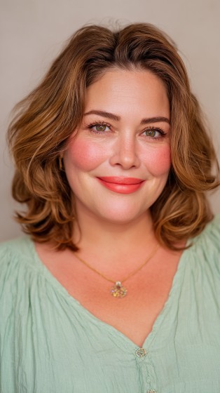 Softly Textured Shoulder-Length Cut with Face-Framing Layers