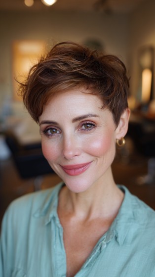 Stylish Soft Textured Pixie Cut with Volume