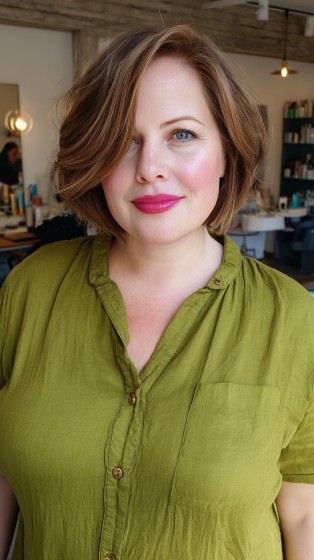 Stylish Textured Bob with Soft Face-Framing Layers