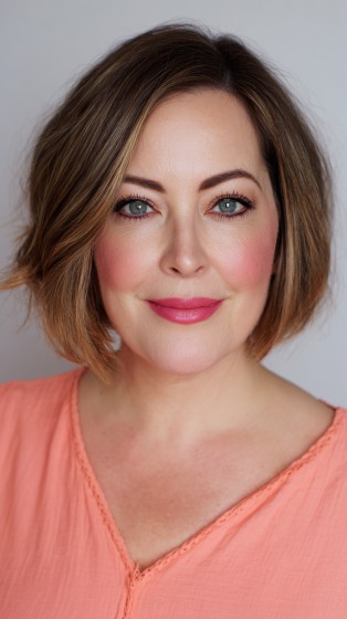 Stylish Textured Lob with Subtle Waves