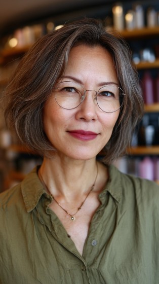 Textured Mid-Length Bob with Soft Face-Framing Layers