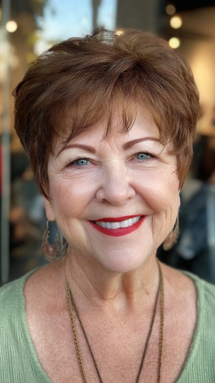 Textured Short Cut with Soft Volume and Face-Framing Layers