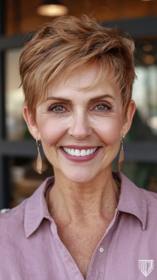 Textured Short Pixie Cut with Playful Volume