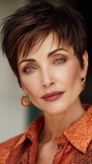 Textured Short Pixie Cut with Soft Layers