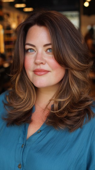 Voluminous Layered Cut with Subtle Highlights