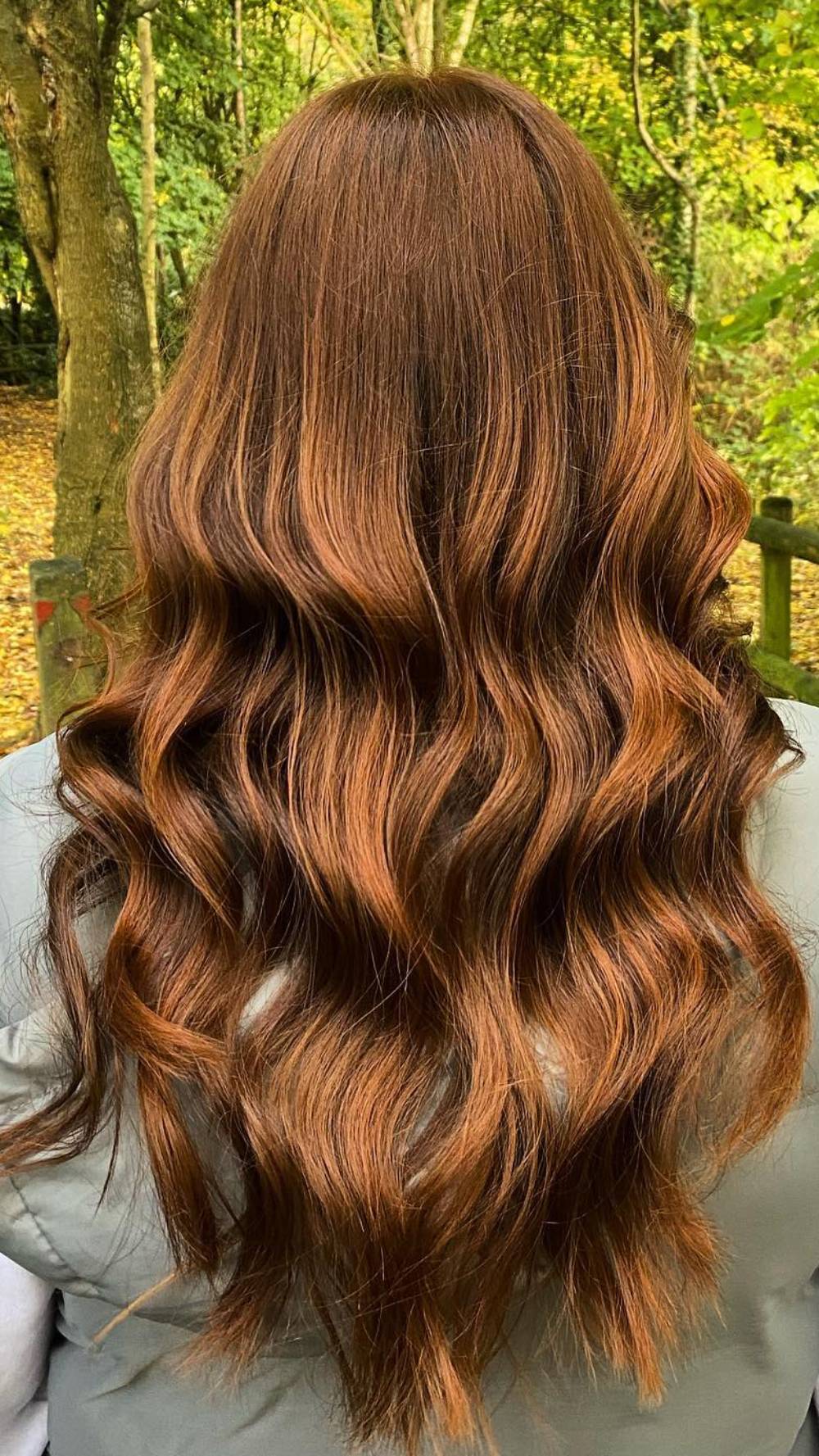 warm chestnut waves with subtle layers