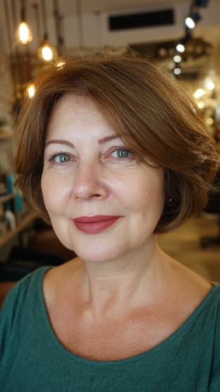 Textured Side-Parted Bob with Soft Volume