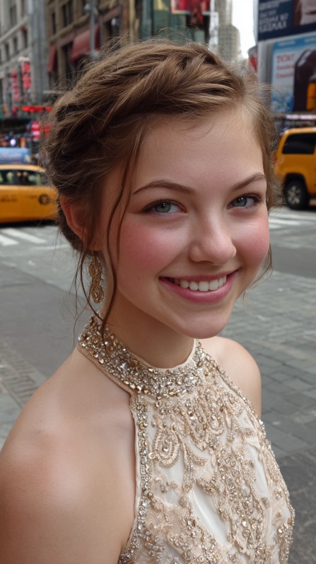 Elegant Braided Updo with Soft Tendrils