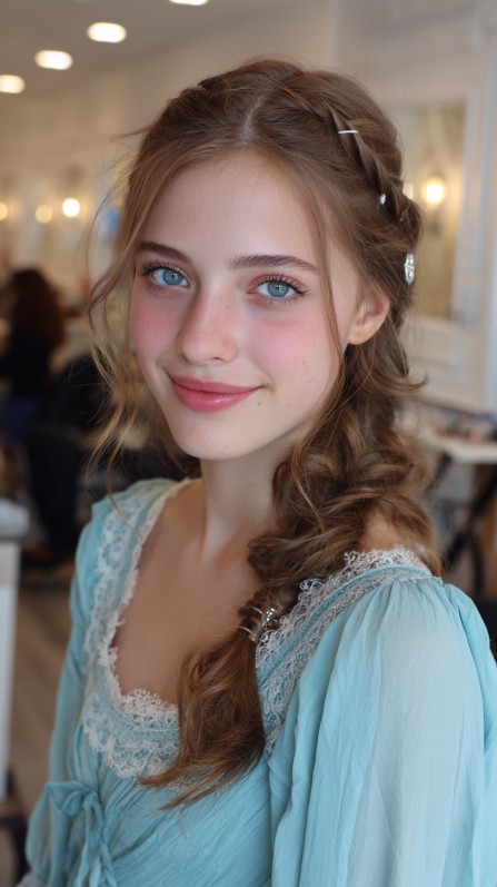 Charming Loose Side Braid with Soft Face-Framing Strands