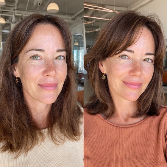 Chic Layered Shoulder-Length Cut with Face-Framing Layers