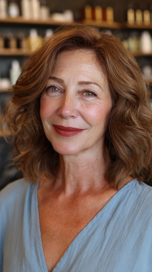 Chic Light Brown Voluminous Curls with Soft Layers