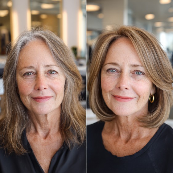 Chic Long Bob with Subtle Highlights