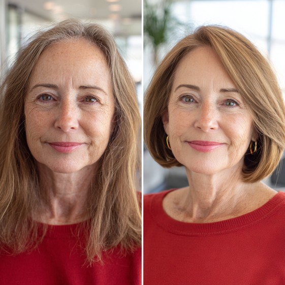 Chic Side-Parted Bob with Soft Layers