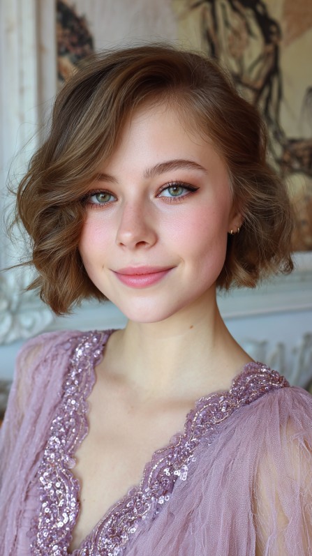 Chic Soft Wavy Bob with Subtle Layers