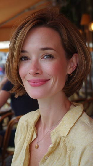 Chic Softly Layered Bob with Gentle Waves