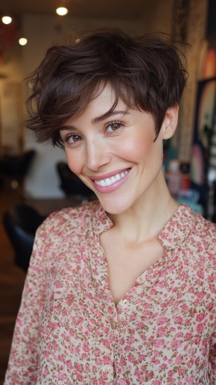 Chic Textured Pixie Cut with Soft Volume