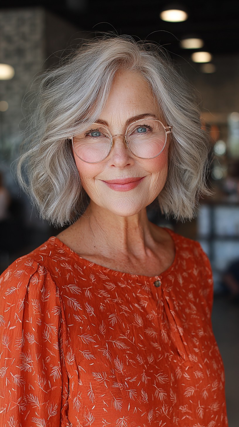 Chic Textured Ripple Bob with Flirty Waves