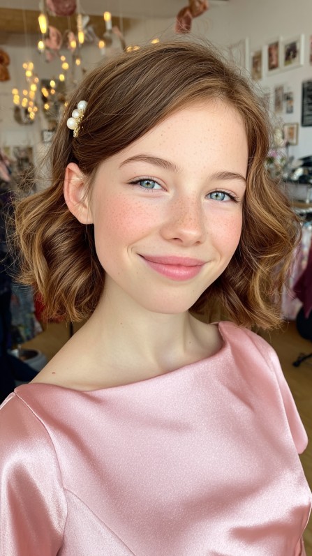 Chic Textured Short Bob with Soft Curls