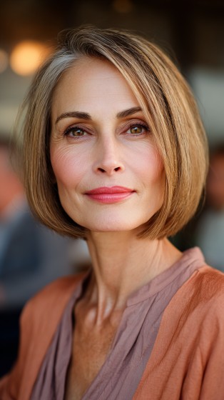 Chic Textured Side-Parted Bob with Subtle Highlights