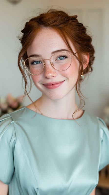 Chic Twisted Updo with Soft Face-Framing Curls