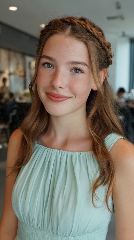 Delicate Side Braid with Soft Loose Waves